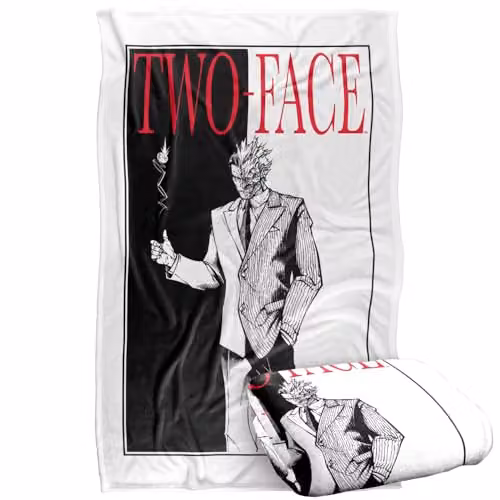 Warner Bros. Batman Two Face Super Soft Silky Touch Fleece Throw Blanket, Multicolour – 1