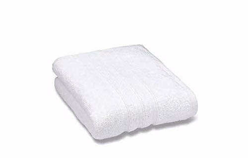 Catherine Lansfield White Cotton Terry Bath Towel W: 70 cm, H: 120 cm – 1