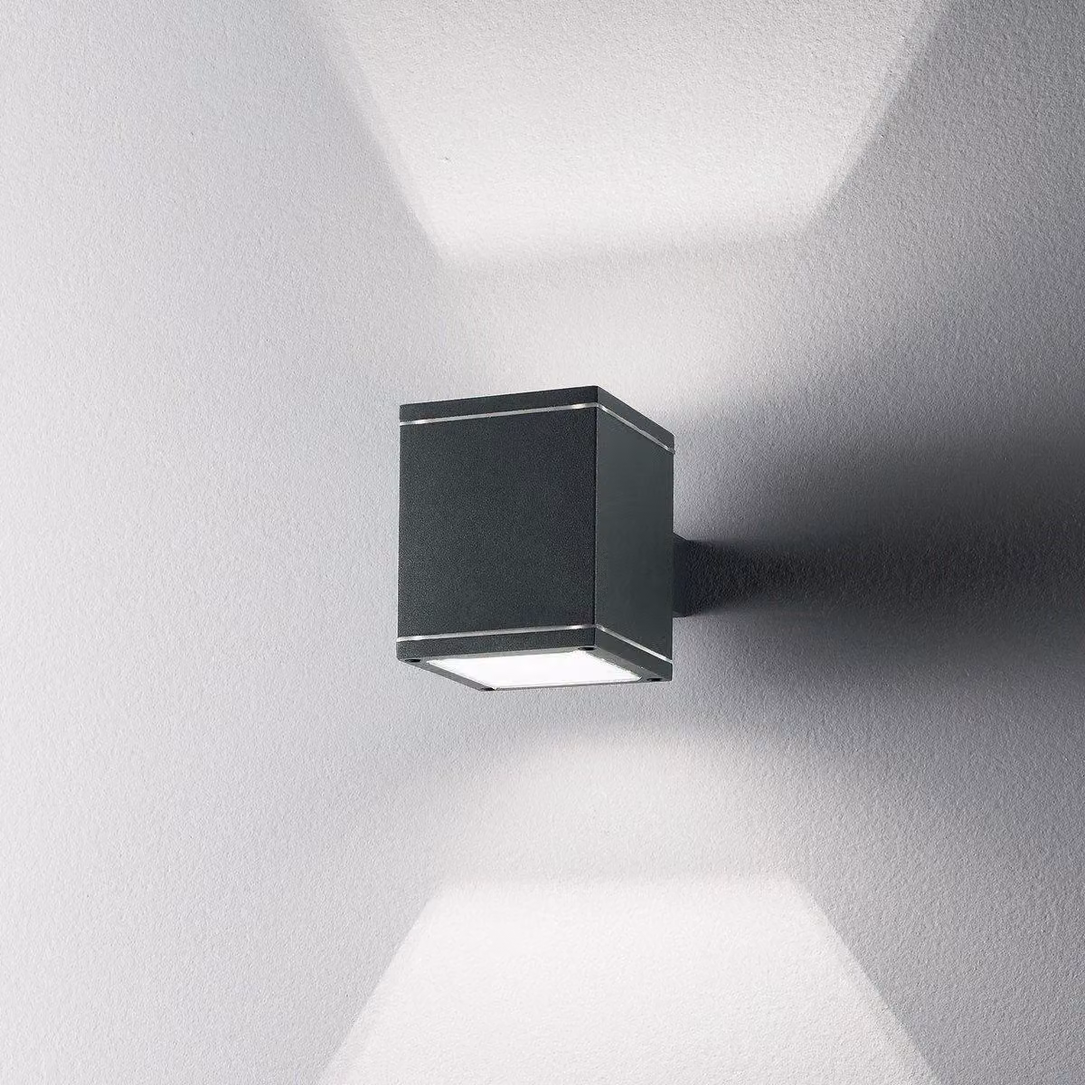 Netlighting Snif Square Up Down Outdoor Wall Light, Anthracite and Black, IP44, G9 – 2