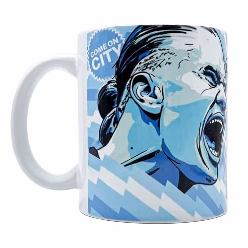 Fan Originals Manchester City Erling Haaland Ceramic Mug, Blue, 325 ml – 2