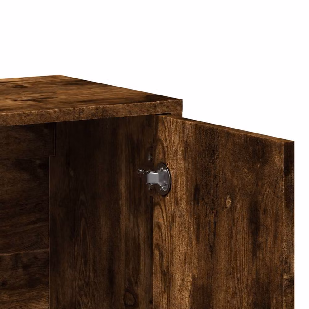 Berkfield Home Smoked Oak Sideboard in Brown, W/D/H: 60 x 31 x 70 cm – 7