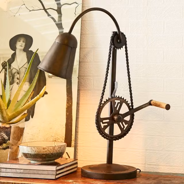 IH Design Industrial Metal Table Lamp in Black