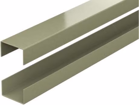 Durapost Urban Composite Fencing Rail U-Profile, Olive Grey, Pack of 2, Height: 183 cm