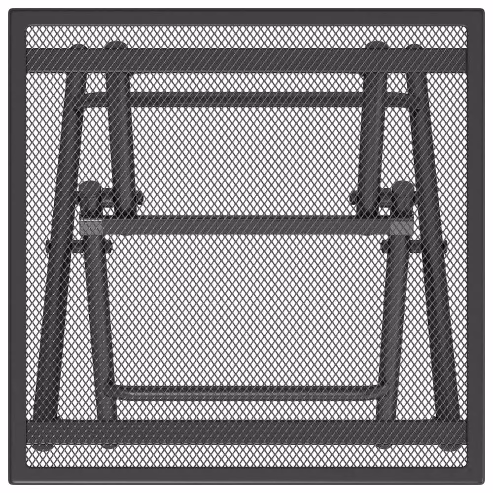 Berkfield Home Folding Garden Table in Anthracite Black Steel Mesh, W/D/H: 38 x 38 x 38 cm – 4