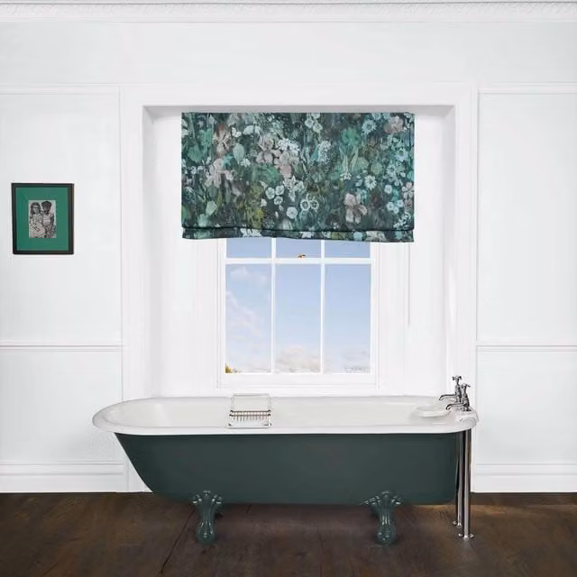 House of Hackney Floribunda Magna Cotton Linen Floral Blind in Green