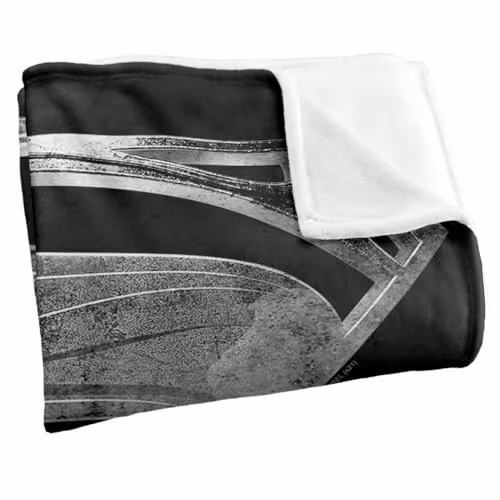 LOGOVISION Justice League Superman Symbol Black Suit Super Soft Fleece Throw Blanket, W: 152 cm, D: 127 cm – 2