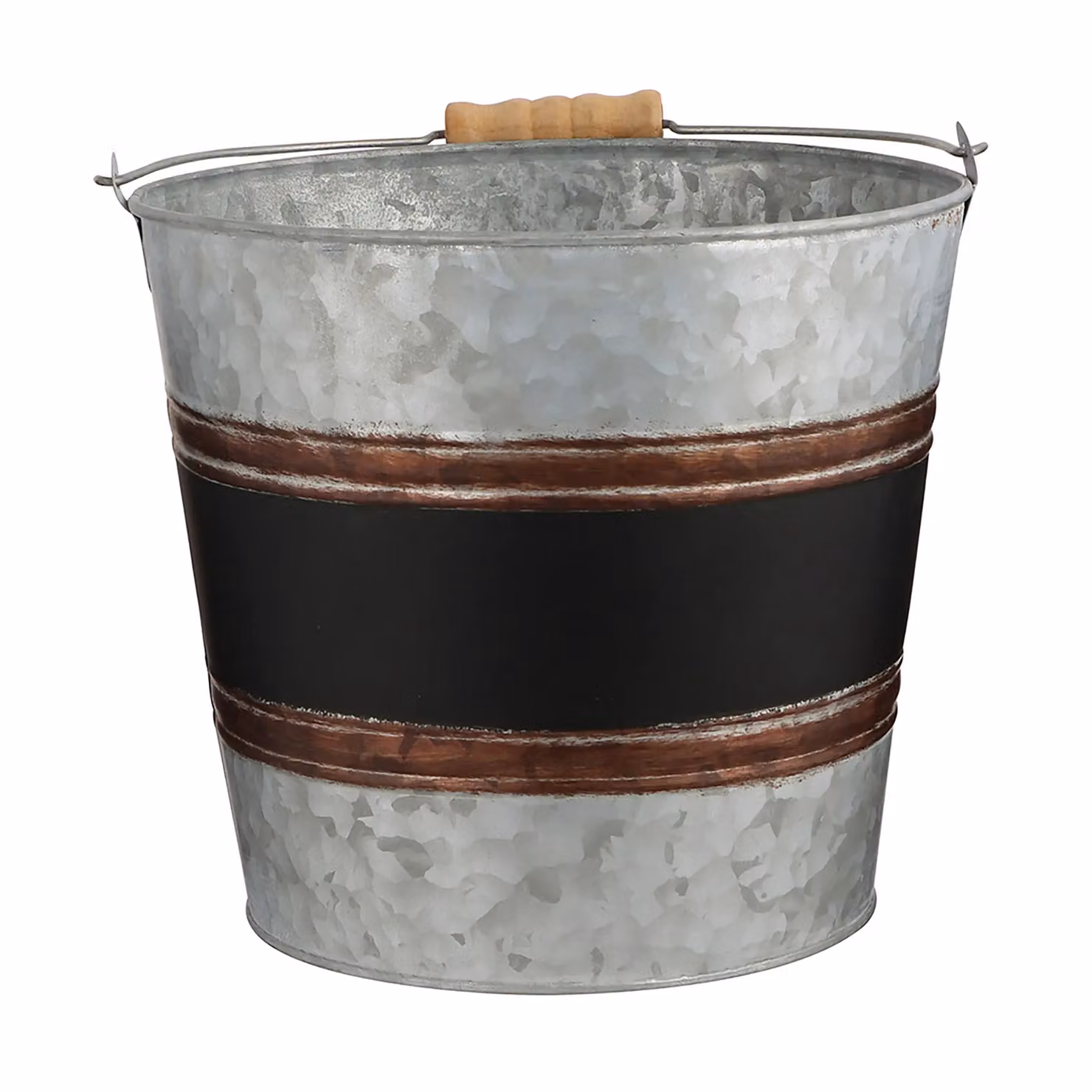 Dibor Traditional Kindling Bucket Silver Iron Firewood Log Storage – 2