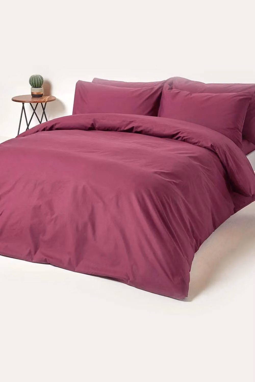 Homescapes Purple Egyptian Cotton Percale Flat Sheet, 200 Thread Count, W/D/H: 90 x 200 cm – 2
