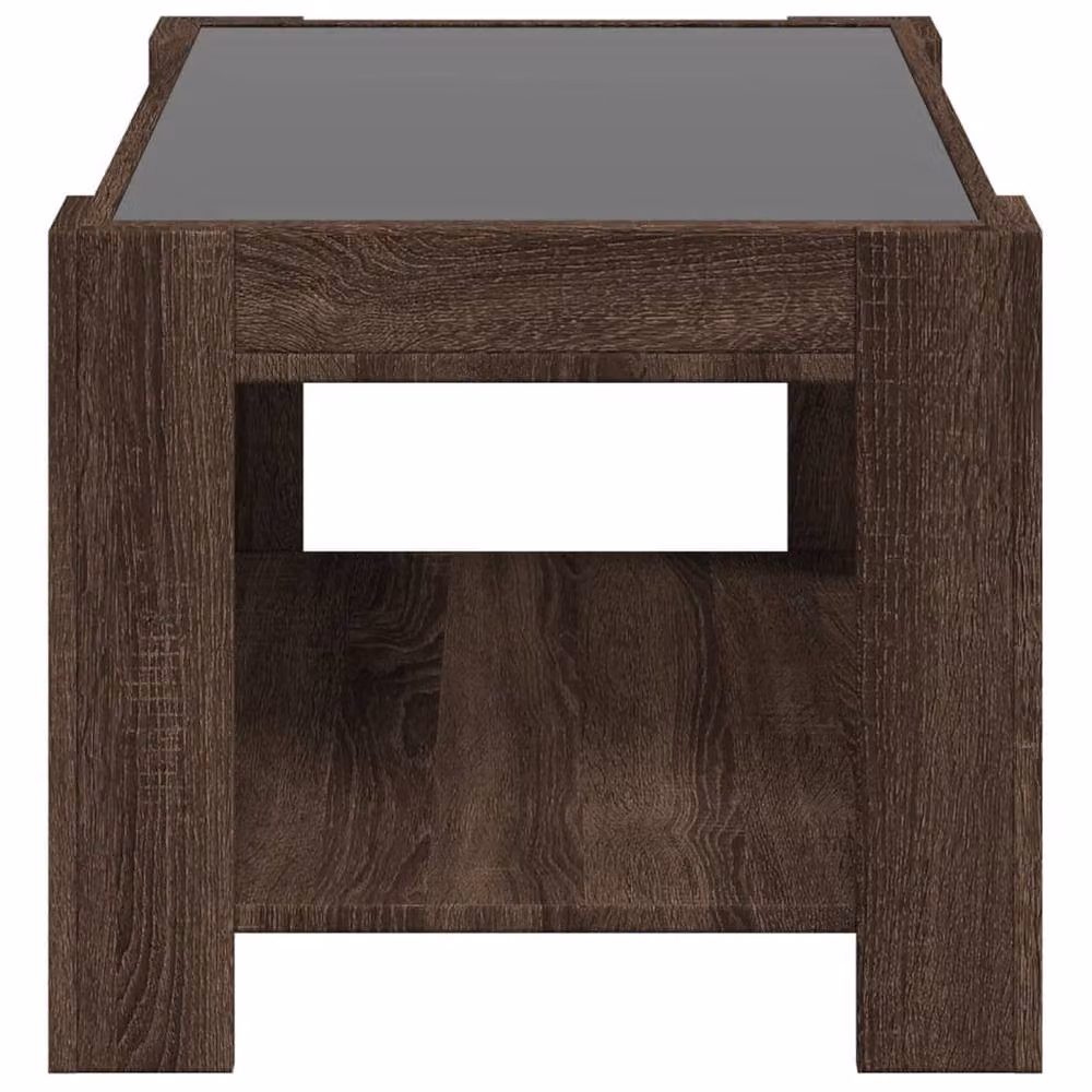 Berkfield Home Modern Rectangular Coffee Table in Brown Oak, W: 73 cm, D: 53 cm, H: 45 cm – 4