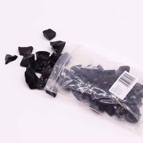 KDMD Black Agate Raw Crystals, 500 g – 2
