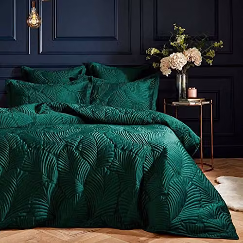 Paoletti Palmeria Floral Reversible Pillowcase in Green, W: 50 cm x L: 50 cm x H: 50 cm – 2