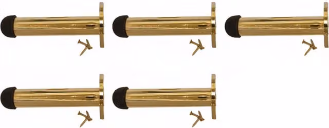 Betley Butterfly Straight Projection Door Stop in Brass Gold