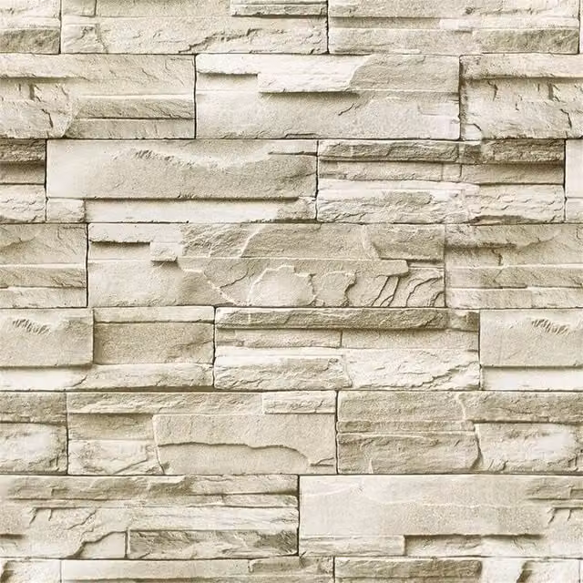 PAWNORA 3M Self-Adhesive Grey Stone Look Vinyl PVC Wall Covering – 1