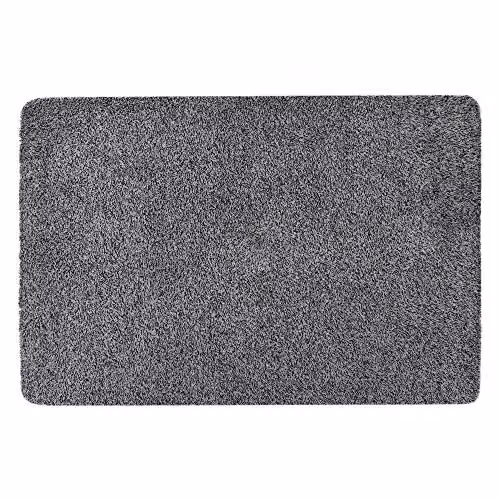 JVL Kensington Grey Rectangular Barrier Doormat, W: 60 cm, D: 90 cm, Machine Washable and Non-Slip – 2