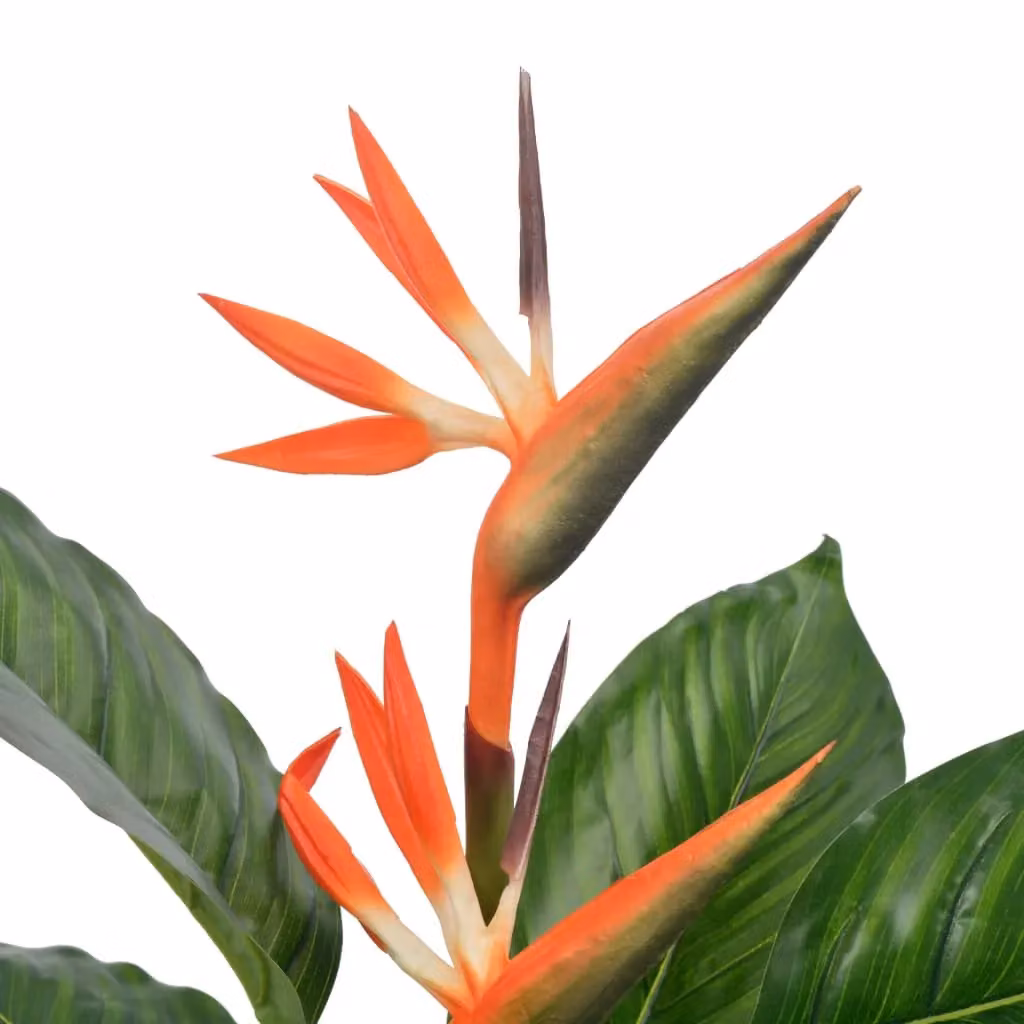 Berkfield Home Artificial Strelitzia Plant with Red and Orange Pot, Height: 100 cm – 2