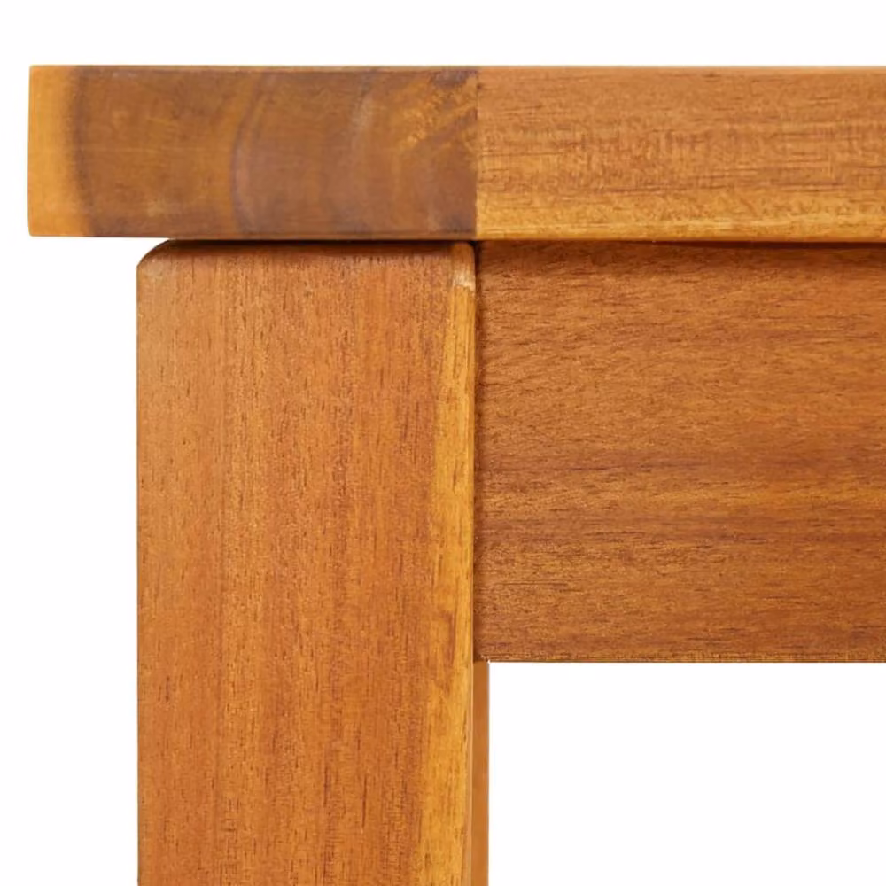 Berkfield Home Brown Acacia Solid Wood Garden Bench, W/D/H: 150 x 35 x 45 cm – 4