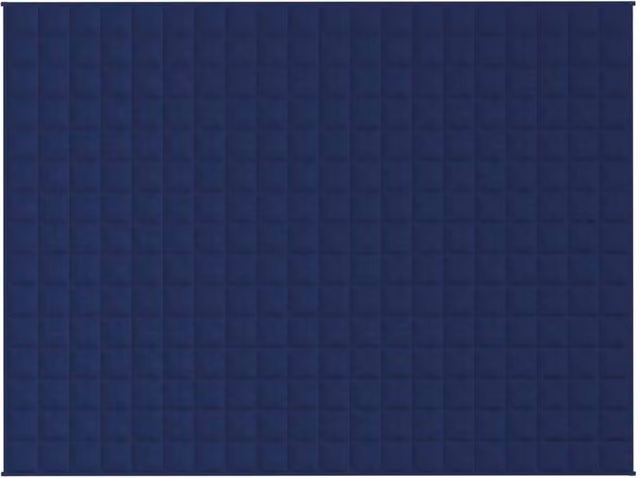 Berkfield Home Blue Weighted Blanket for Adults, W: 150 cm x D: 200 cm, 7 kg