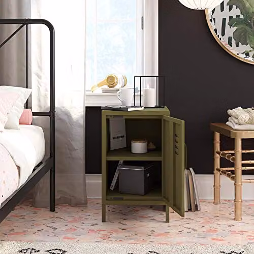 DHP Furniture Bradford Metal Locker End Table, Green, W/D/H: 40 x 38 x 69 cm – 8