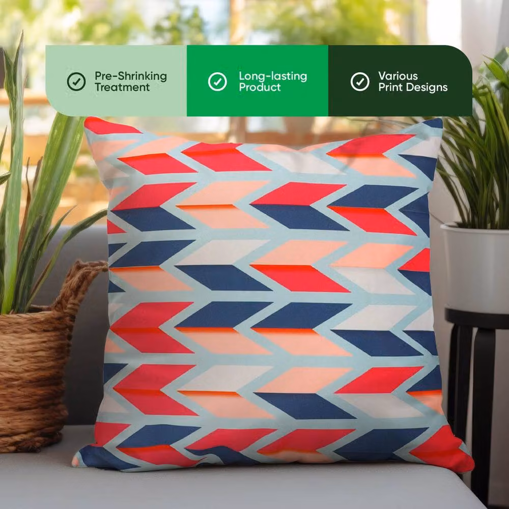Gardenwize Pack of 2 Multicolour Arrow Design Outdoor Scatter Cushions, W/D/H: 45 x 45 x 45 cm – 4