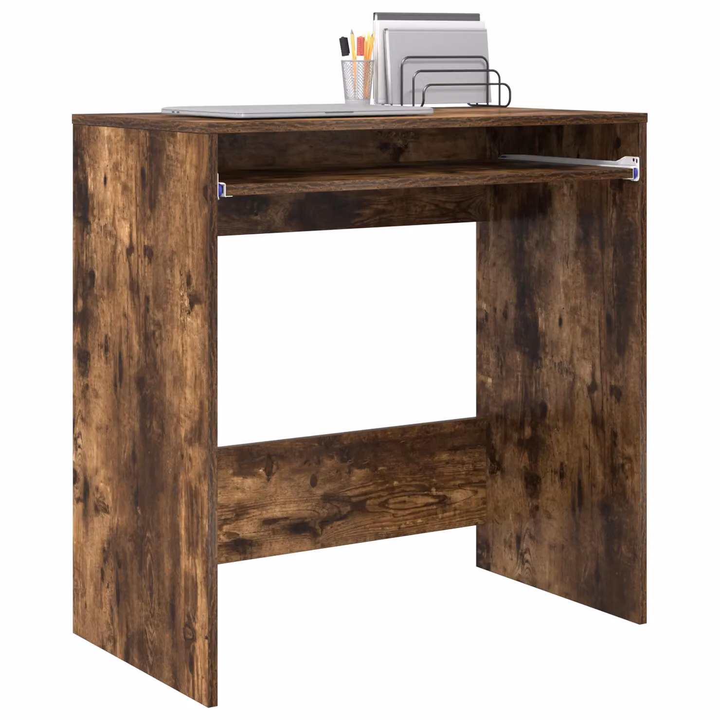 Berkfield Home Modern Compact Computer Desk in Smoked Oak Brown, W/D/H: 120.5 x 79.0 x 40.0 cm – 3