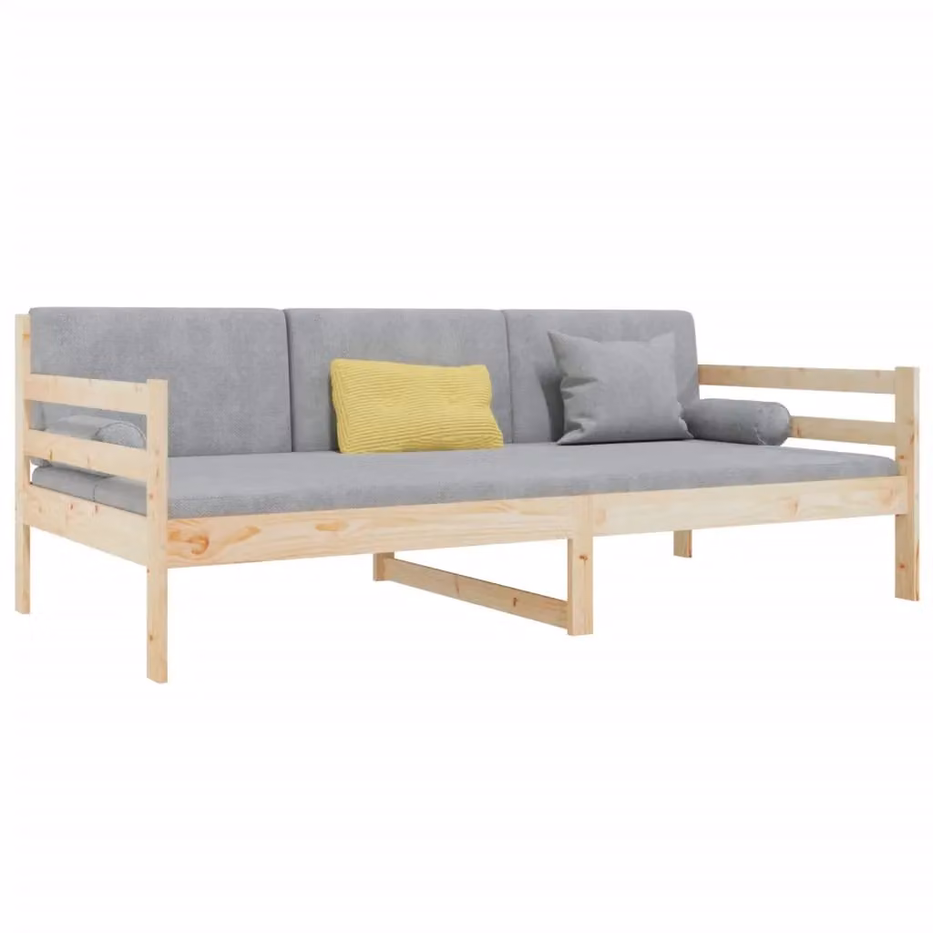 Berkfield Home Rustic Solid Wood Pine Day Bed, Brown, W/D/H: 190 x 90 cm – 2
