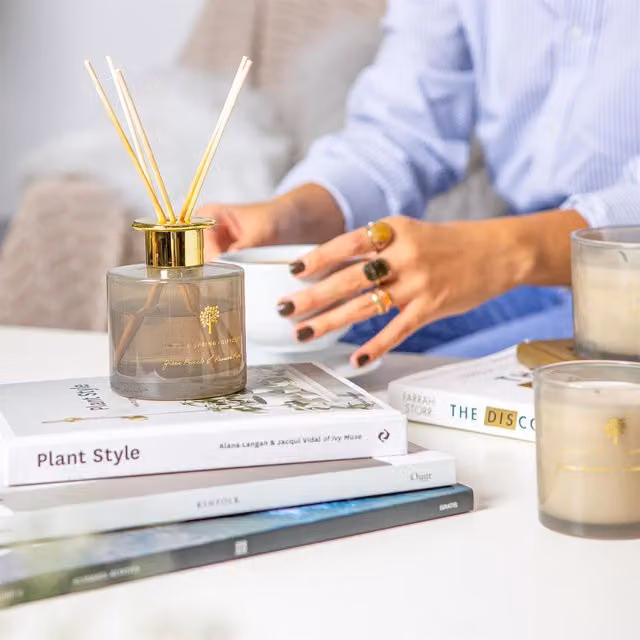 Nicola Spring Mediterranean 200ml Reed Diffuser in Grey with Fruity, Floral and Woody Notes