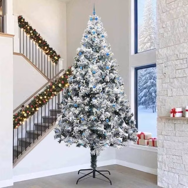 Berkfield Home Artificial Pre-lit Christmas Tree with Ball Set, Green, Height: 400 cm – 1