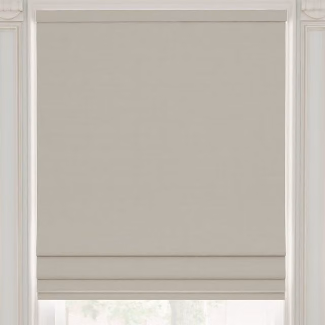 Linda Barker Royal Velvet Made to Measure Roman Blind in Ivory