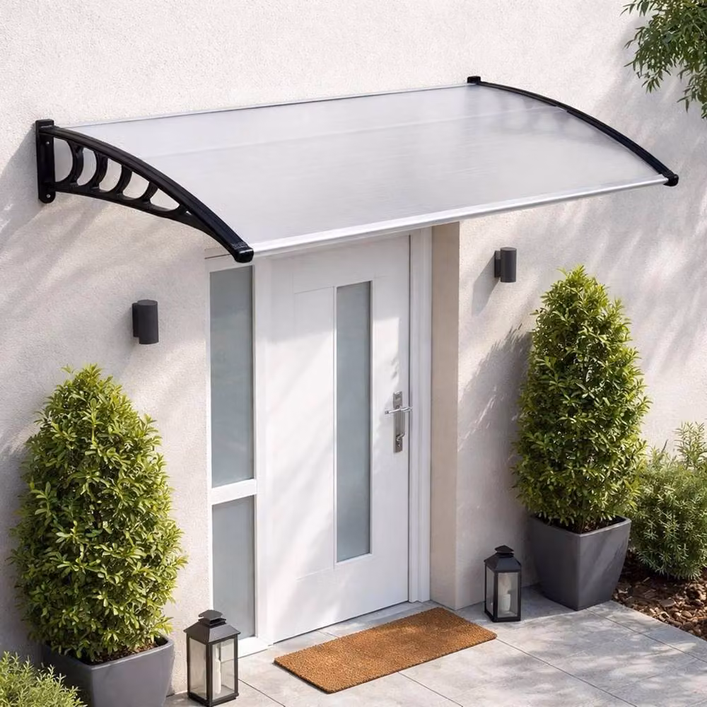 Havendro Clear Polycarbonate Door Canopy Rain Shelter W: 90 cm, D: 120 cm – 2