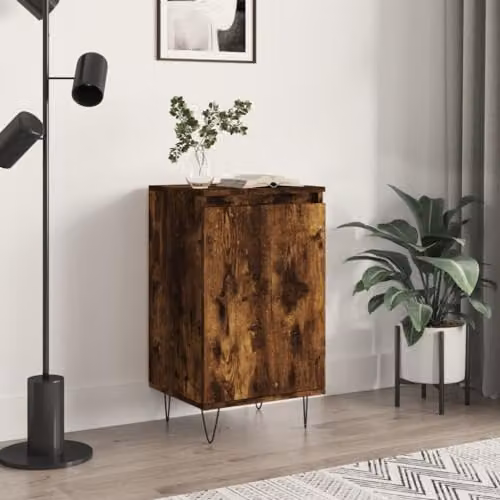 vidaXL Modern Sideboard in Brown Smoked Oak, W/D/H: 40 x 35 x 70 cm – 2