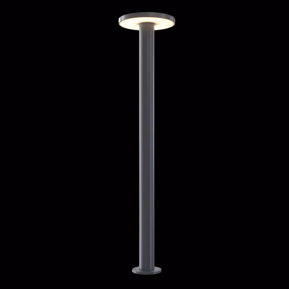 Maytoni Wald LED Outdoor Bollard Light in Grey, Height: 80 cm, 3000K Warm White, IP65 – 3