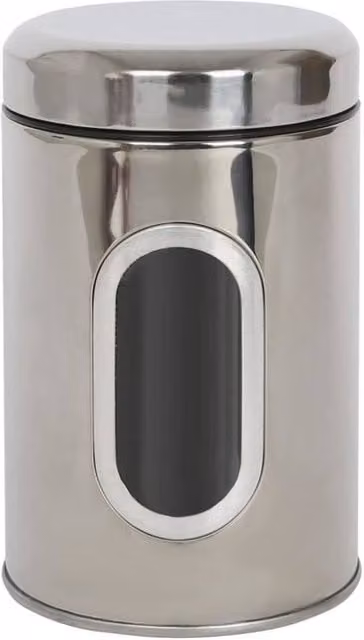 Havendro Airtight Stainless Steel Tea, Coffee and Sugar Canister with Window, Metallic Silver – 1