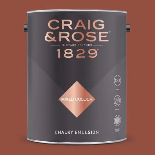Craig & Rose 1829 Paint Stop Arabian Red Chalky Matt Emulsion, 5 l