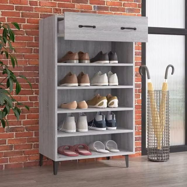 Berkfield Home Grey Sonoma Shoe Cabinet W/D/H: 60 x 35 x 105 cm – 1