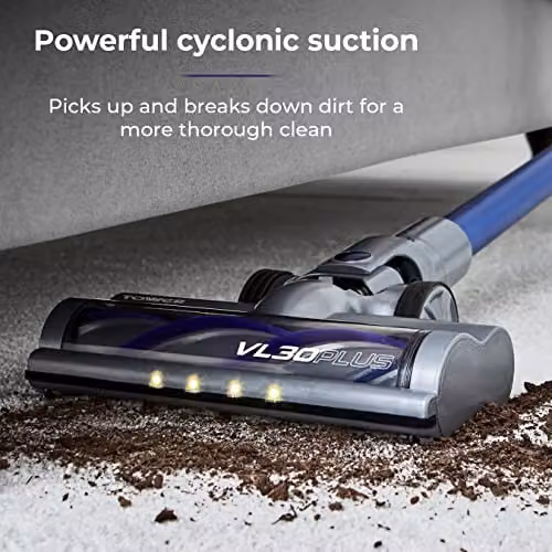 Tower T513003 VL30 Cordless 3-in-1 Bagless Vacuum Cleaner with HEPA Filter, 150W, Blue & Grey – 5