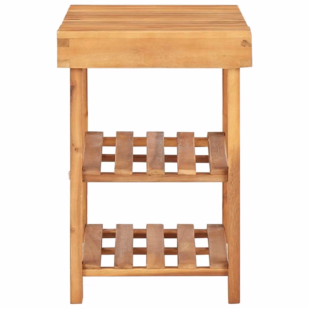 Berkfield Home Rustic Brown Acacia Wood Shoe Rack, W/D/H: 50 x 32 x 45 cm – 2