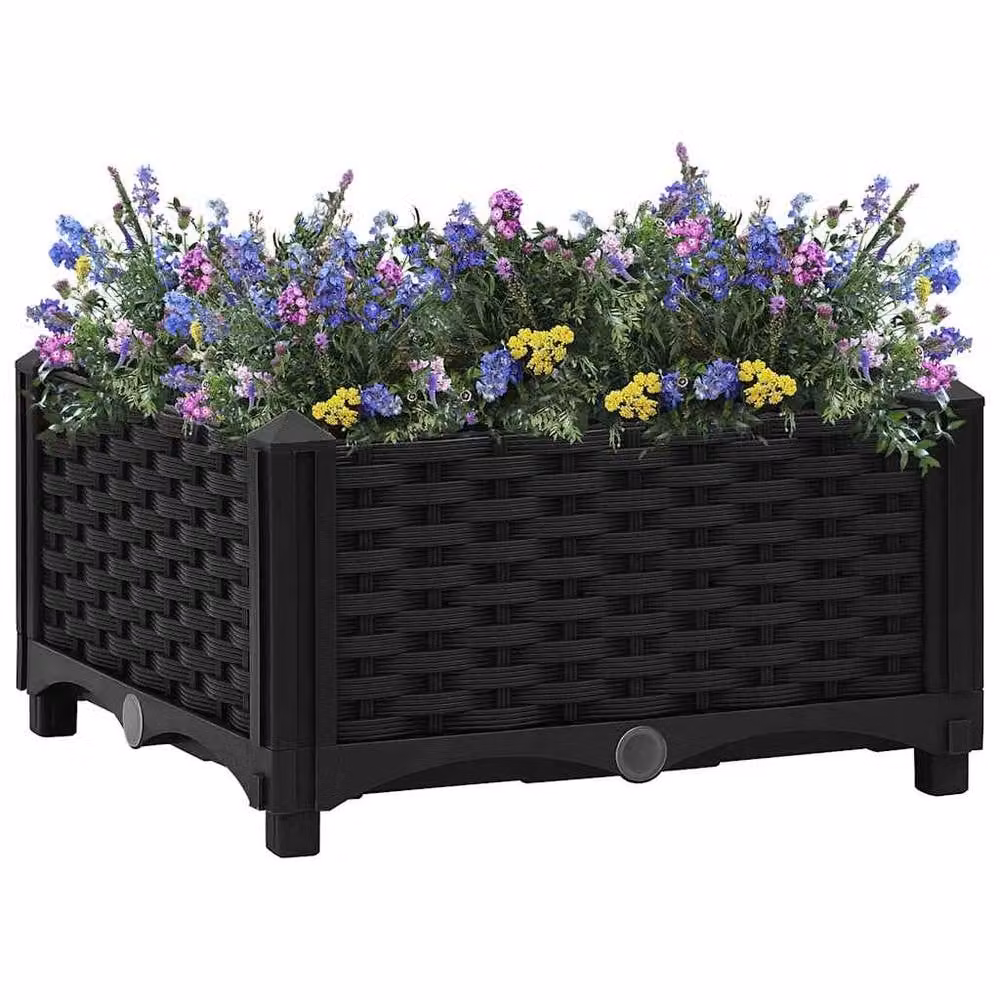 Berkfield Home Black Polypropylene Raised Bed W/D/H: 40 x 40 x 23 cm – 2