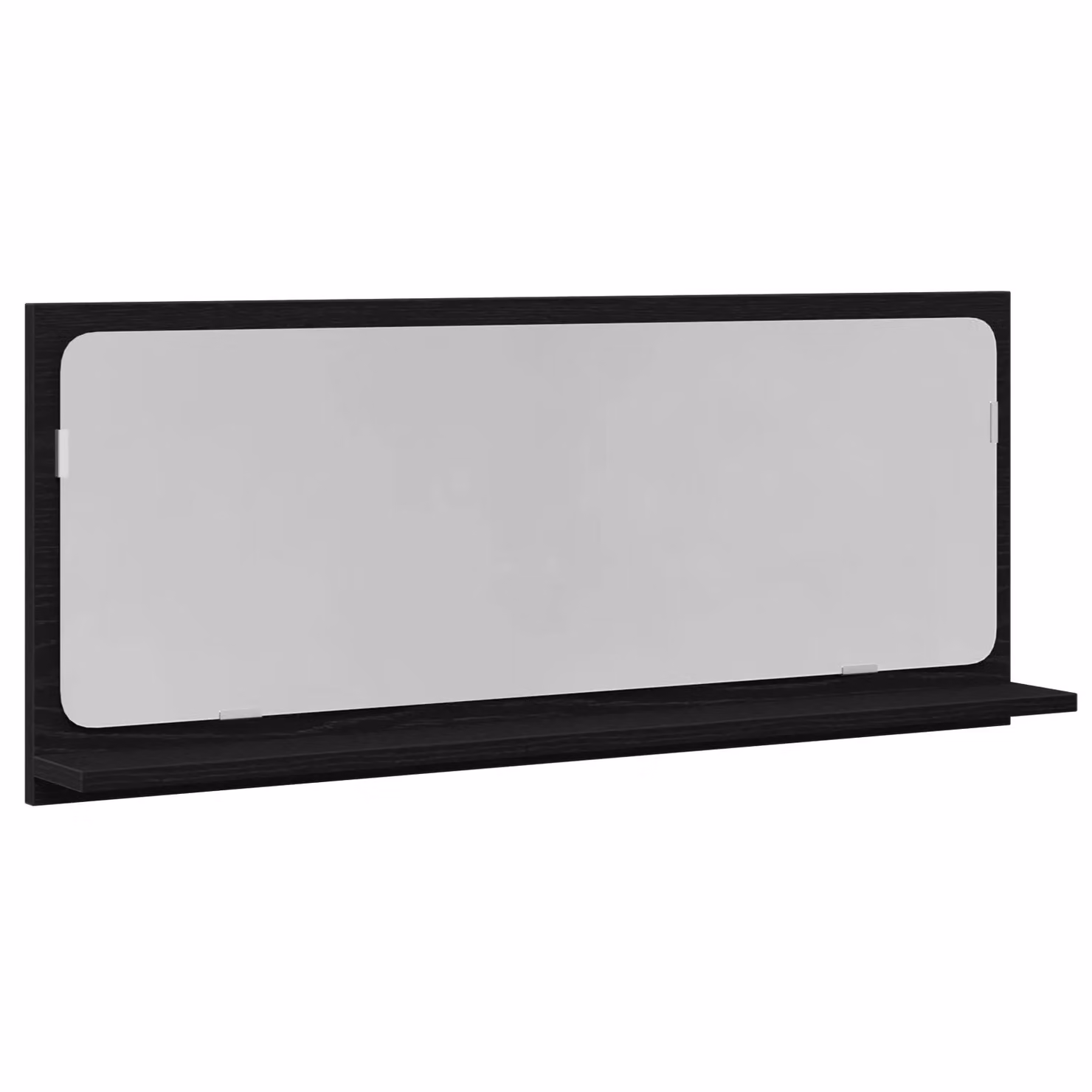 Berkfield Home Modern Black Rectangular Wall Bathroom Mirror, W/D/H: 90 x 10.5 x 37 cm – 2