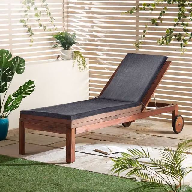 Luxury Living Summer Lounge Seat Pad in Grey with Water Repellent Outdoor Fabric