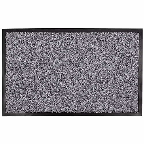 JVL Admiral Microfibre Barrier Doormat, Grey, W: 50 cm, D: 80 cm – 6