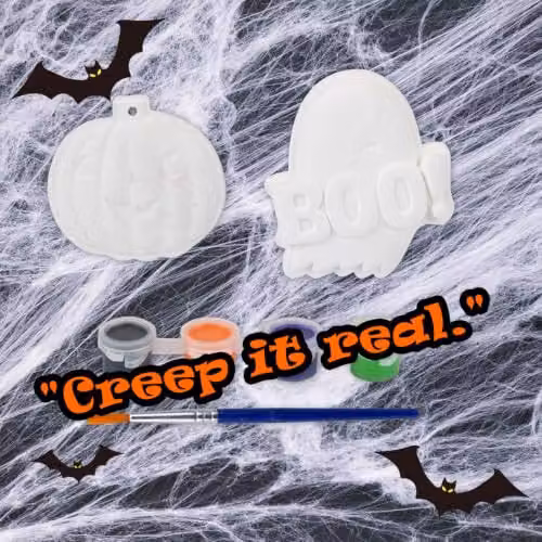 VFM e-Store Halloween Paint Your Own Decorations, 2 Pack, Multicolour and White – 4