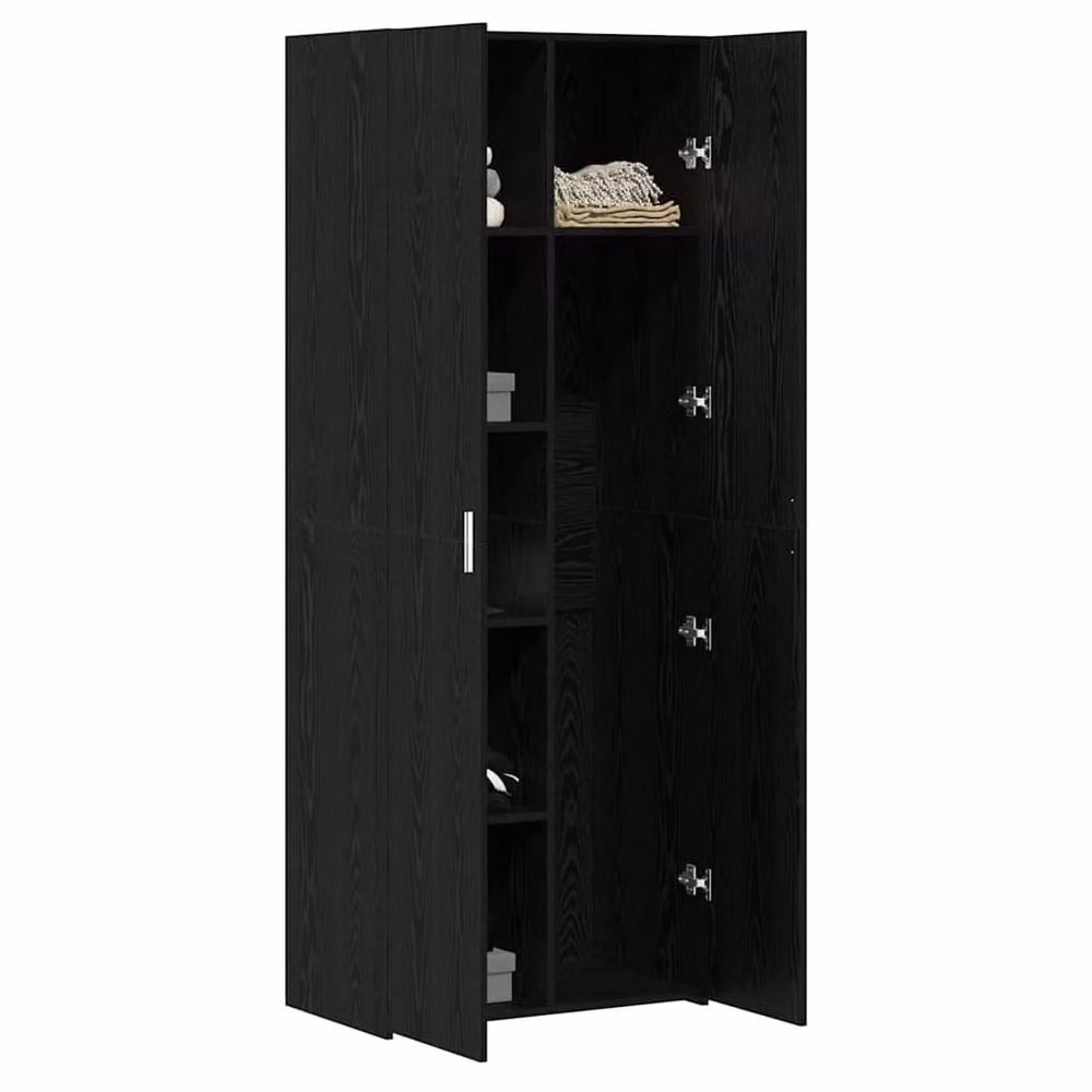 Berkfield Home Black Oak Highboard W/D/H: 70 x 42.5 x 185 cm – 2