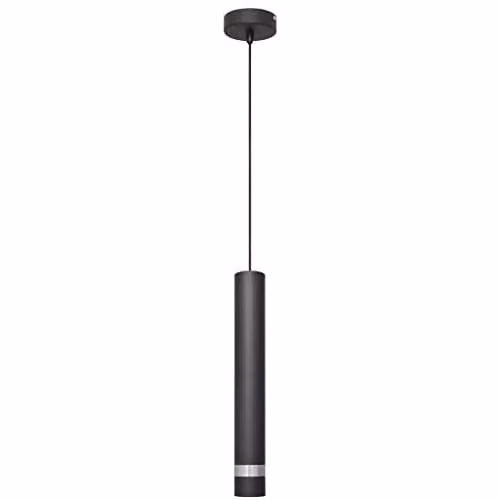 Netlighting Helam Tuba Slim Pendant Ceiling Light in Black and Chrome