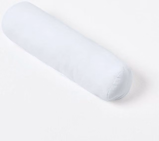 Homescapes White Microfibre Bolster Cushion Pad Insert, W/D/H: 30 x 30 x 9 cm