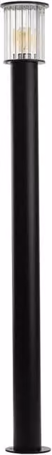 Netlighting Norfolk Outdoor Bollard, Black with Clear Glass, Height: 124 cm, E27, IP44