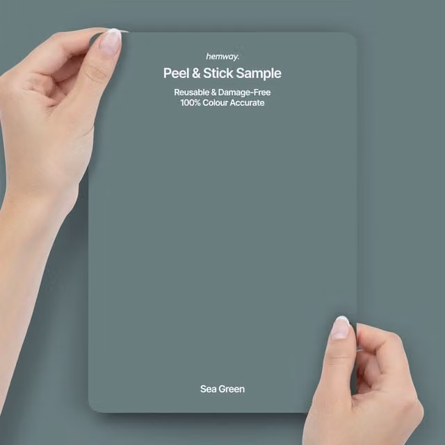 Hemway Sea Green Interior Paint Peel and Stick Sample Swatch