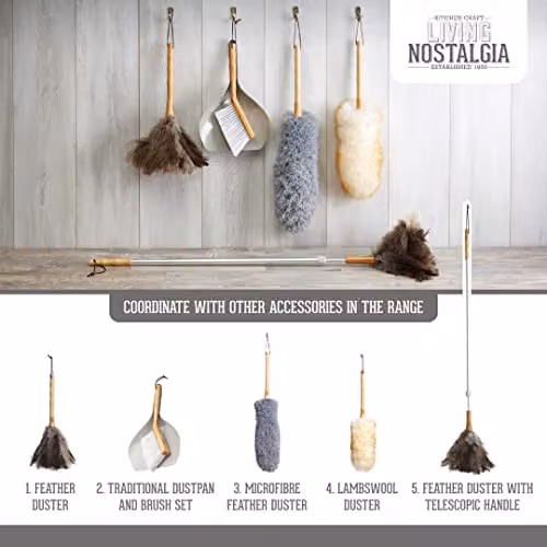 KitchenCraft Living Nostalgia Mini Dustpan and Brush Set in Grey or Brown, W/D/H: 16 x 11 x 14 cm – 3