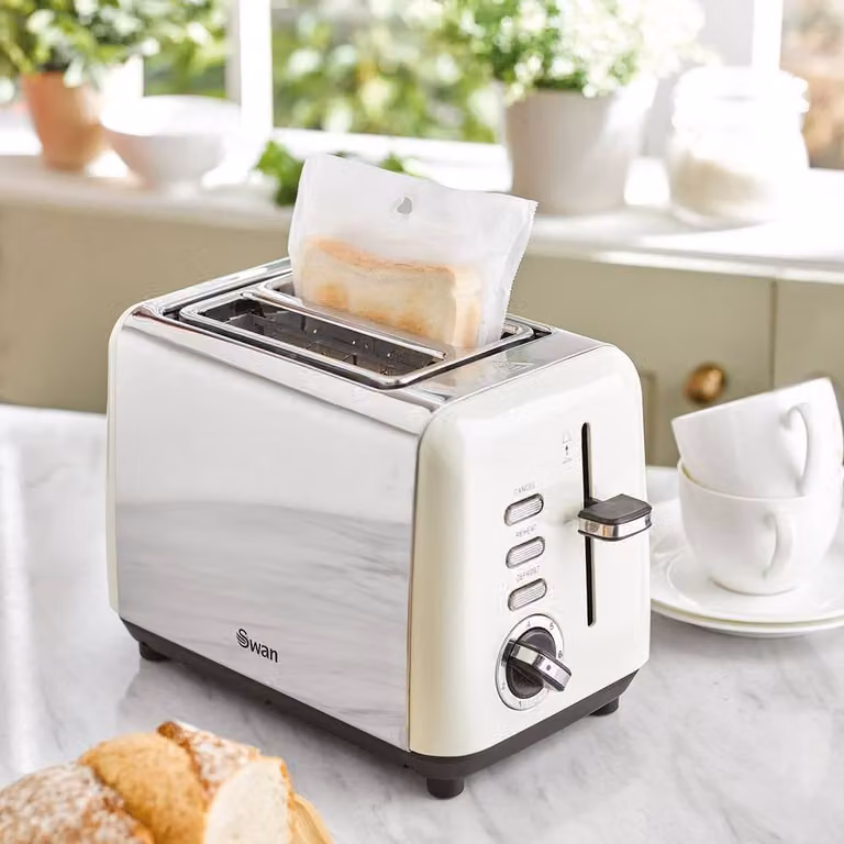 mysmartbuy Toaster Bags, Pack of 4, Multicolour and Transparent
