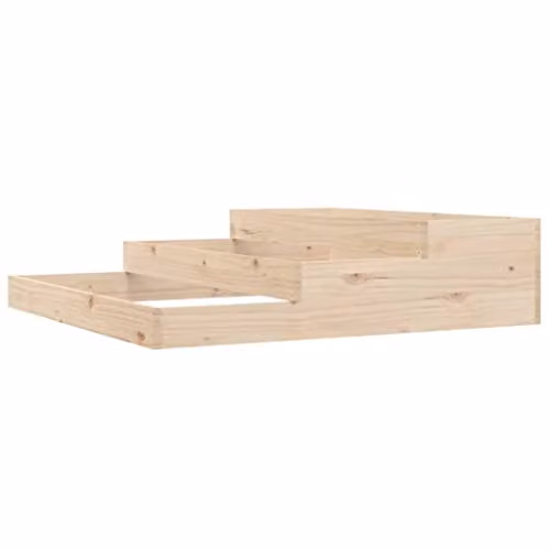 vidaXL Natural Pine Solid Wood Planter W: 107 cm, D: 107 cm, H: 27 cm – 1
