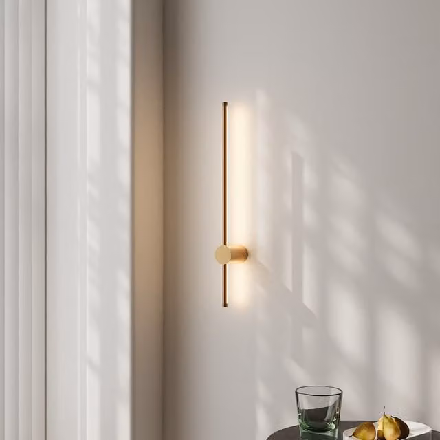 Living Star Modern Rotatable LED Cylinder Wall Light in Gold/Brass, 60 cm